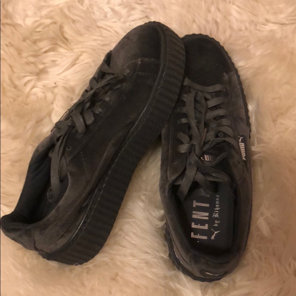 Grey Suede Fenty Puma Sneakers-Size 7.5